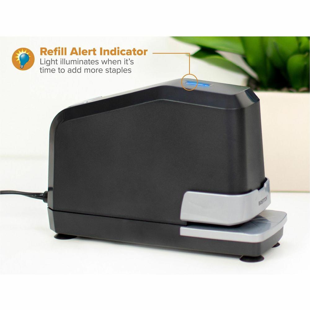 Bostitch B8 Impulse 45 Electric Stapler - 45 of 20lb Paper Sheets Capacity - 210 Staple Capacity - Full Strip - 1/4" Staple Size - 1 Each - Black. Picture 6