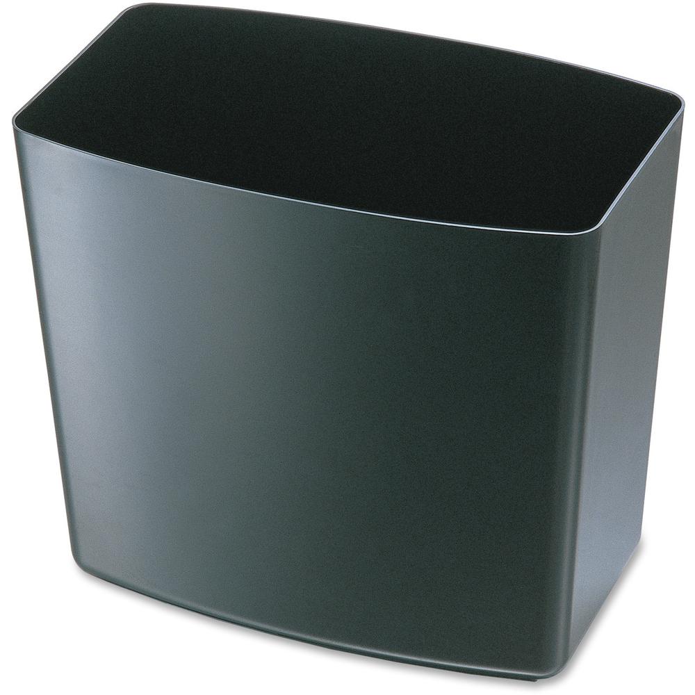 Officemate 2200 Series Wastebasket - 5 gal Capacity - 12.5" Height x 13.8" Width x 8.4" Depth - Black - 1 Each. Picture 3