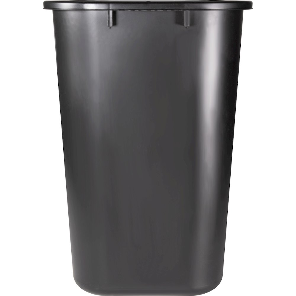 Sparco Rectangular Wastebasket - 7 gal Capacity - Rectangular - 15" Height x 14.5" Width x 10.5" Depth - Polyethylene - Black - 1 Each. Picture 5