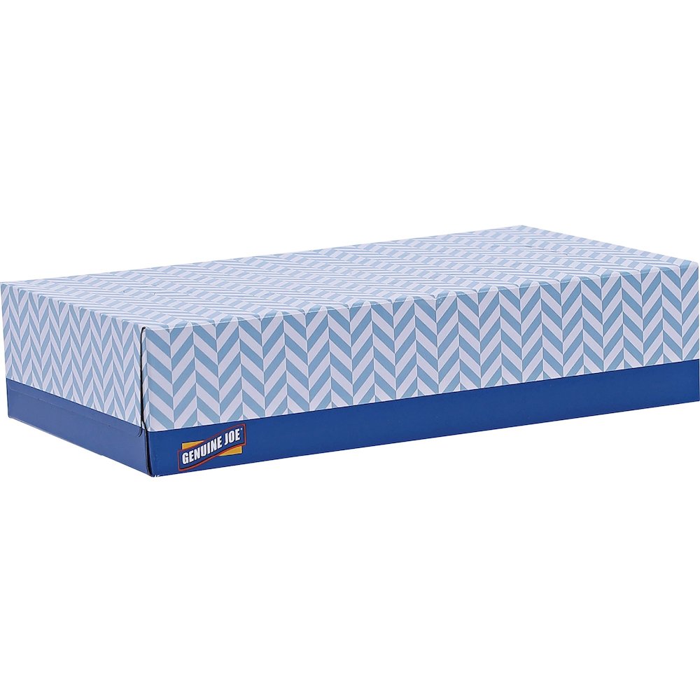 Genuine Joe Facial Tissue - 2 Ply - WhiteBox - 100/Box - 30 / Carton. Picture 6
