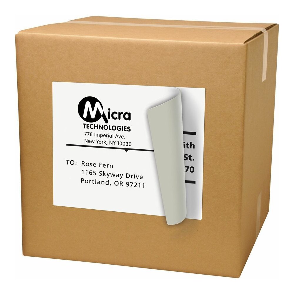 Avery&reg; Shipping Labels, Permanent Adhesive, 8-1/2" x 11" , 100 Labels (5165) - 11" Height x 8 1/2" Width x 11" Length - Full Sheet - Permanent Adhesive - Laser - Matte - White - Paper - 1 / Sheet . Picture 3