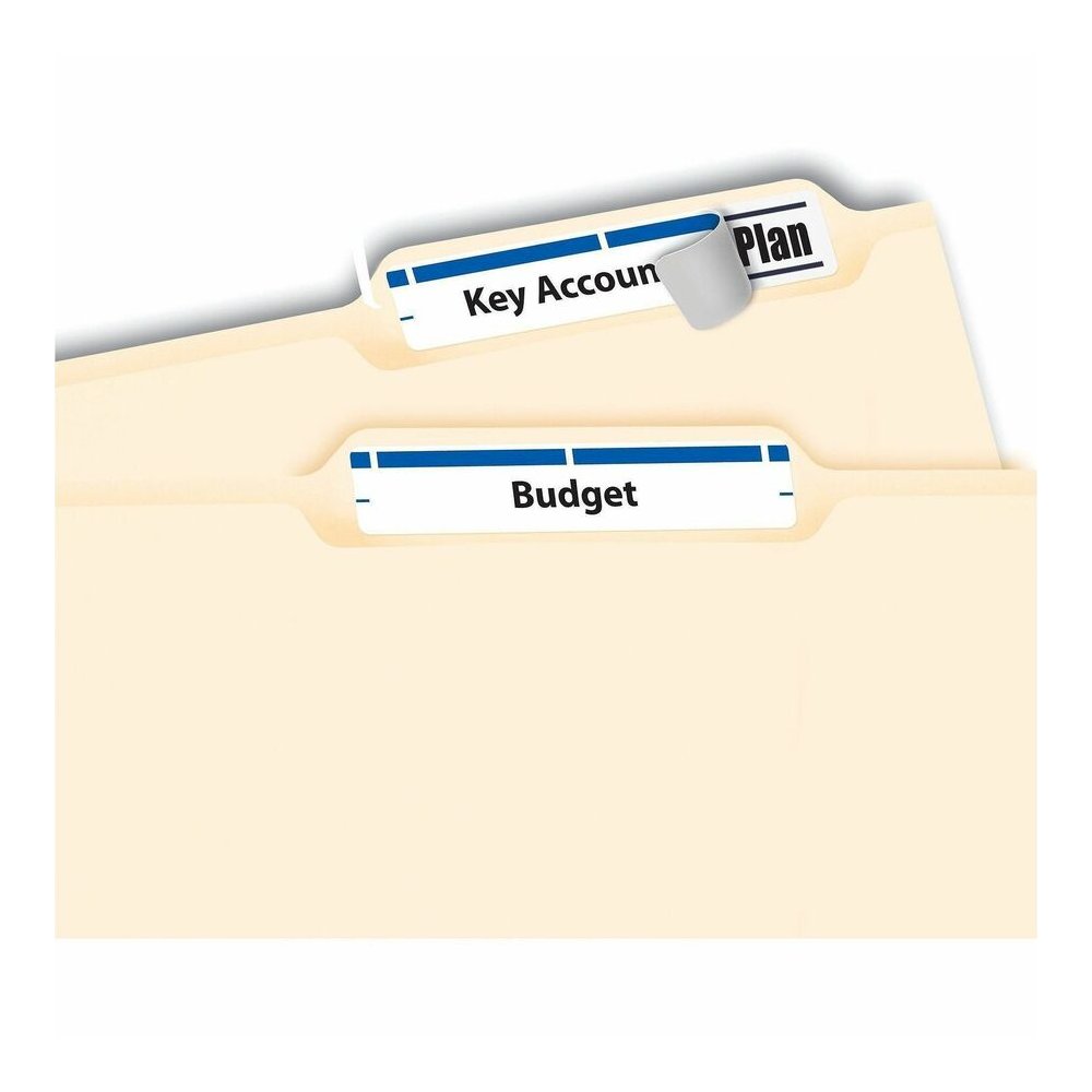 Avery&reg; TrueBlock File Folder Labels - 2/3" Width x 3 7/16" Length - Permanent Adhesive - Rectangle - Inkjet, Laser - Matte - Blue - Paper - 30 / Sheet - 50 Total Sheets - 1500 Total Label(s) - 150. Picture 5