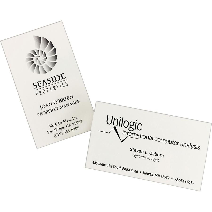 Avery&reg; 2" x 3.5" Ivory Business Cards, Sure Feed Technology, Laser, 250 Cards (5376) - 79 Brightness - A4 - 8 1/2" x 11" - 80 lb Basis Weight - 216 g/m² Grammage - Matte - Perforated, Heavywe. Picture 2