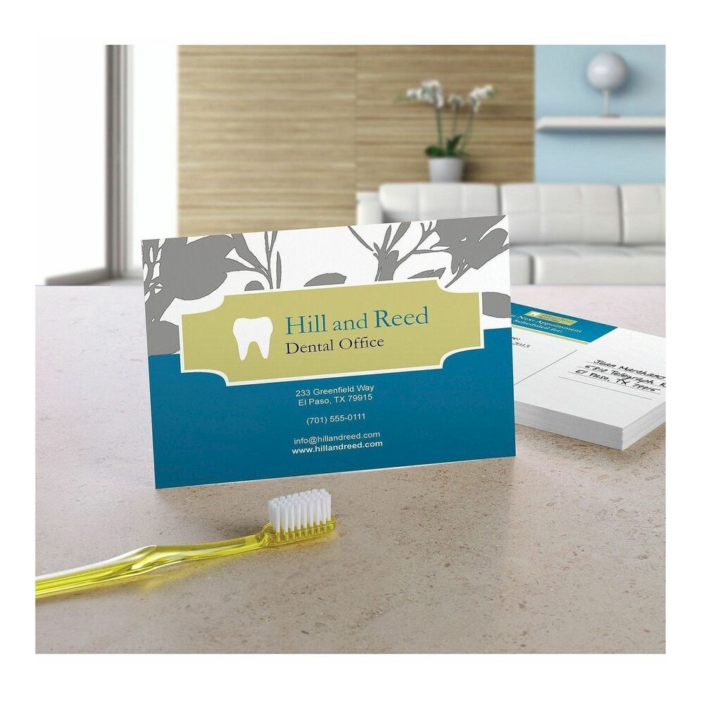 Avery&reg; Sure Feed Postcards - 97 Brightness - 4" x 6" - 80 lb Basis Weight - 216 g/m² Grammage - Matte - Perforated, Heavyweight, Rounded Corner, Uncoated, Smudge-free, Recyclable, Printable, . Picture 2