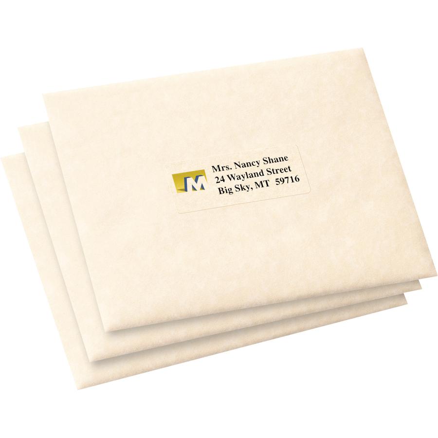 Avery&reg; Shipping Label - 8 1/2" Width x 11" Length - Permanent Adhesive - Rectangle - Inkjet - Matte - Clear - Film - 1 / Sheet - 25 Total Sheets - 25 Total Label(s) - 25 / Pack. Picture 2