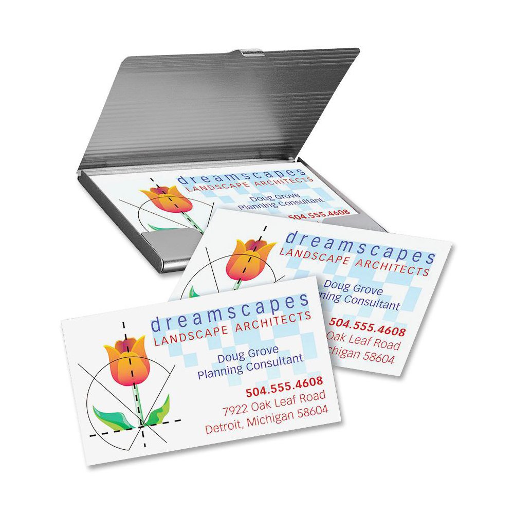 Avery&reg; Business Card - 97 Brightness - A4 - 8 1/2" x 11" - 80 lb Basis Weight - 216 g/m² Grammage - Matte - Perforated, Heavyweight, Smooth Edge, Printable, Double-sided, Anti-jam, Smudge-fre. Picture 2