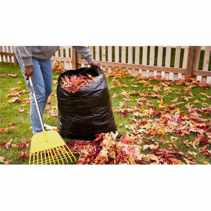 Glad Large Drawstring Trash Bags - ForceFlexPlus - 30 gal Capacity - 30" Width x 32" Length - 1.05 mil (27 Micron) Thickness - Black - 70/Carton - Office Waste. Picture 2