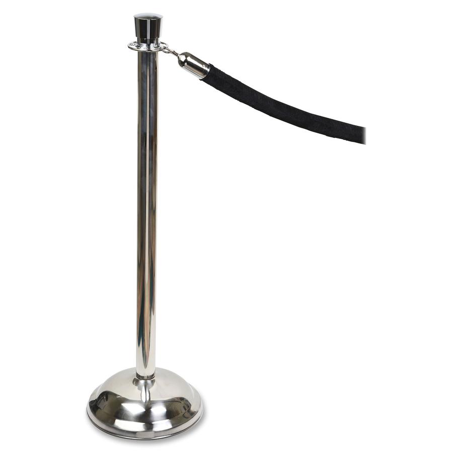 Tatco Velour Rope for Stanchion - Chrome Plated - 72" Black Rope - Black - 1 Each. Picture 3