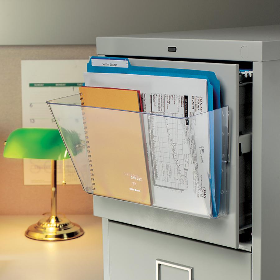 Deflecto Magnetic DocuPocket - 1 Compartment(s) - 6.4" Height x 15" Width x 3" Depth - Clear - Plastic - 1 Each. Picture 4