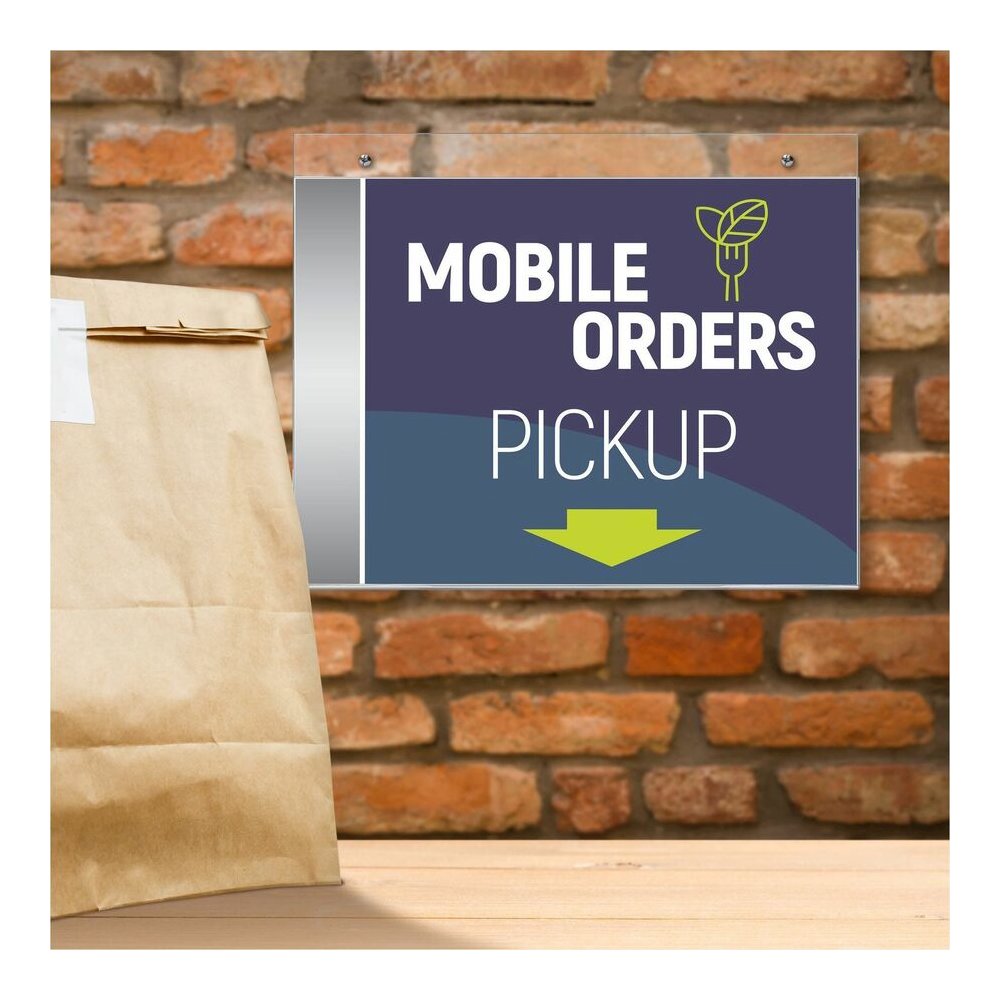 Deflecto Classic Image Wall Mount Sign Holders - 11" Width x 8.5" Height - Wall Mountable - Plastic - Clear - 1 Each. Picture 8