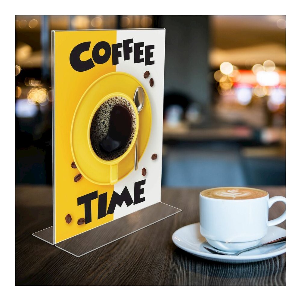 Deflecto Classic Image Double-Sided Sign Holder - 8.5" Width x 11" Height - Rectangular Shape - Self-standing, Bottom Loading - Indoor, Outdoor - Plastic - Clear - 1 Each. Picture 8