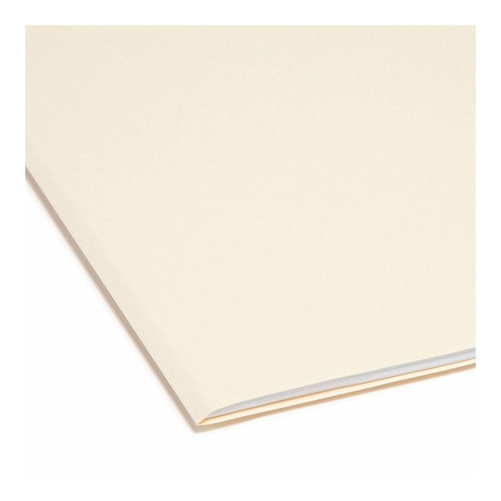 Smead 1/3 Tab Cut Letter Recycled Top Tab File Folder - 8 1/2" x 11" - 3/4" Expansion - Top Tab Location - Assorted Tab Position - 11 pt. - 1 Plys - Manila - Tab - 10% Recycled - 100 / Box. Picture 8
