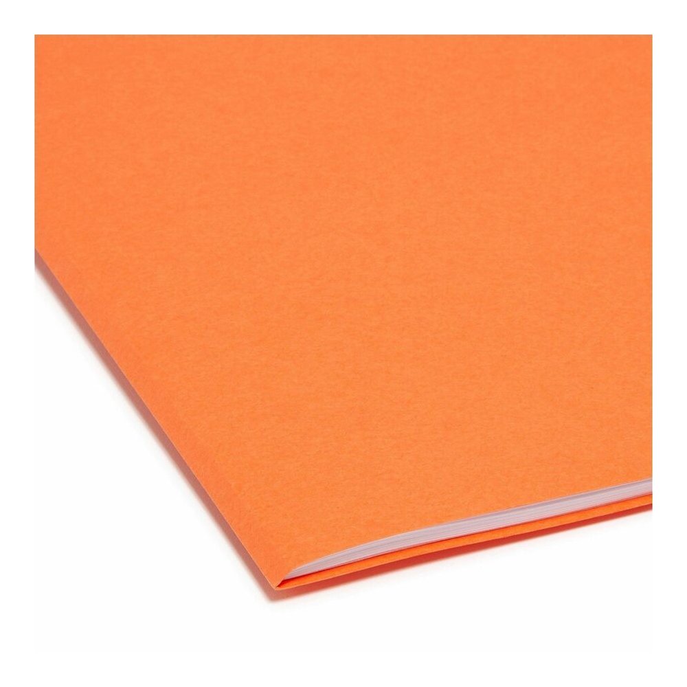 Smead Colored 1/3 Tab Cut Letter Recycled Top Tab File Folder - 8 1/2" x 11" - 3/4" Expansion - Top Tab Location - Assorted Tab Position - 11 pt. - 1 Plys - Orange - Rounded Corner - 10% Recycled - 10. Picture 6