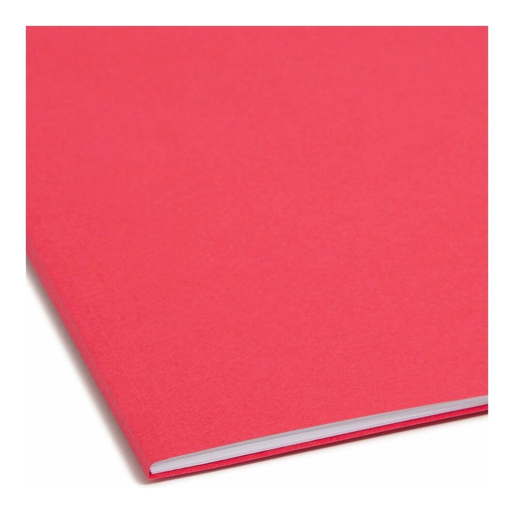 Smead Colored 1/3 Tab Cut Letter Recycled Fastener Folder - 8 1/2" x 11" - 3/4" Expansion - 2 x 2K Fastener - 2" for Folder - Top Tab Location - Assorted Tab Position - 11 pt. - 2 Plys - Red - Reinfor. Picture 6