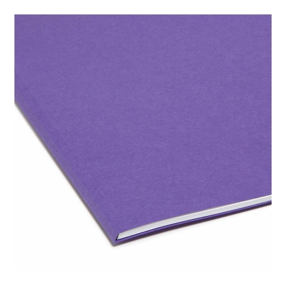 Smead Colored 1/3 Tab Cut Letter Recycled Top Tab File Folder - 8 1/2" x 11" - 3/4" Expansion - Top Tab Location - Assorted Tab Position - 11 pt. - 1 Plys - Purple - Rounded Corner - 10% Recycled - 10. Picture 6