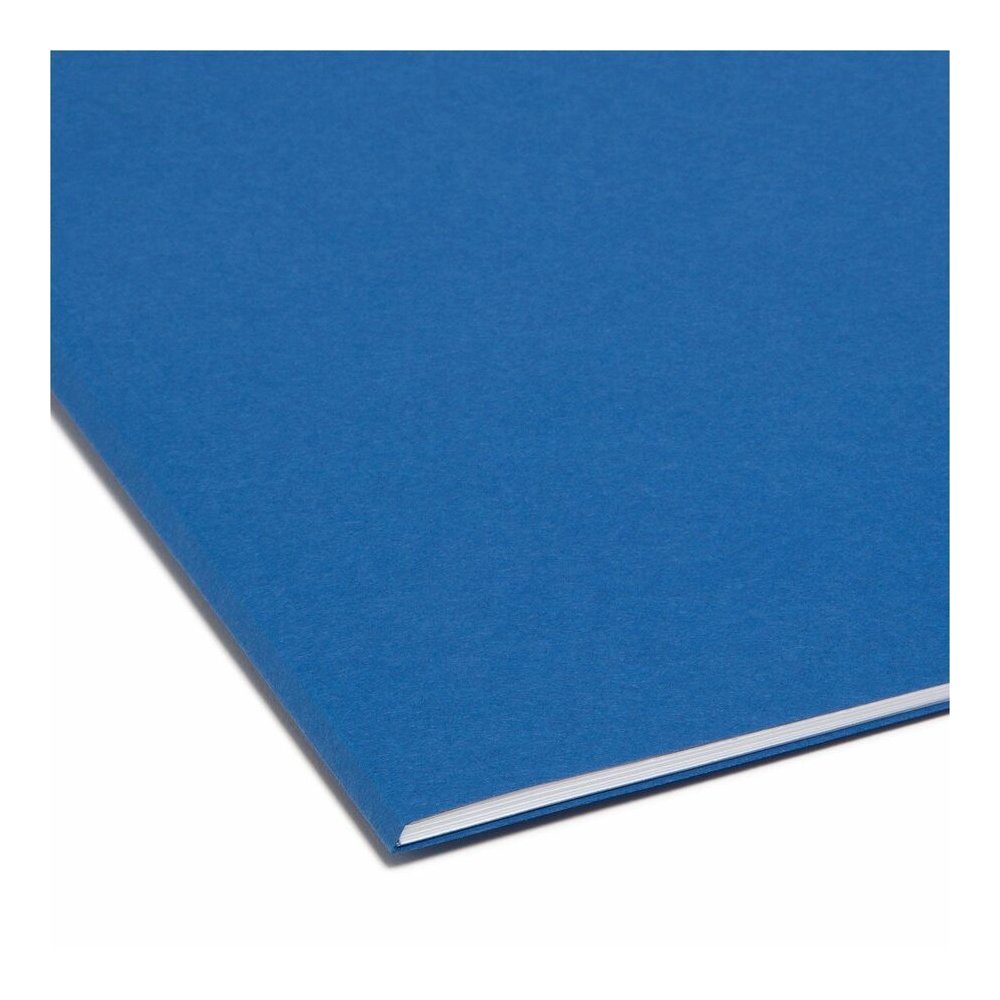 Smead Colored 1/3 Tab Cut Letter Recycled Top Tab File Folder - 8 1/2" x 11" - 3/4" Expansion - Top Tab Location - Assorted Tab Position - 11 pt. - 1 Plys - Navy Blue - Rounded Corner - 10% Recycled -. Picture 6