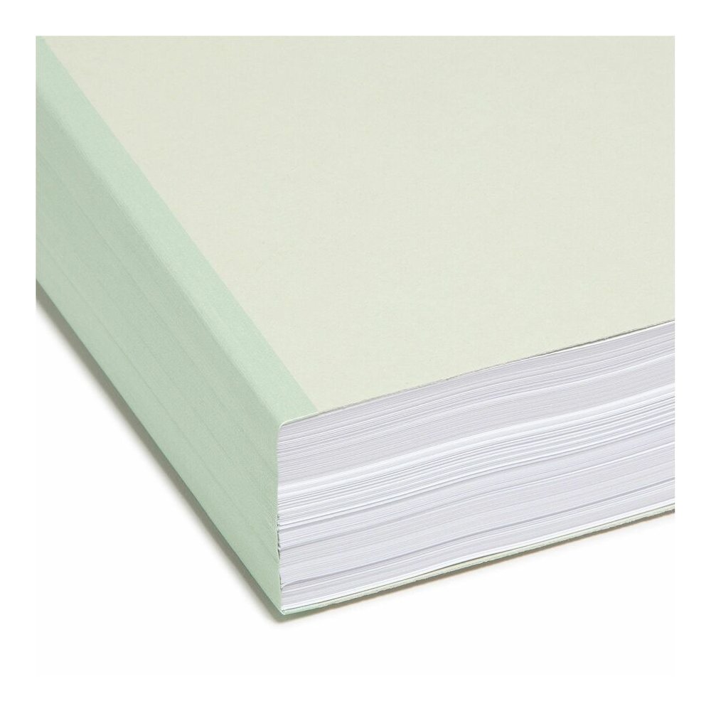 Smead 1/3 Tab Cut Letter Recycled Top Tab File Folder - 8 1/2" x 11" - 2" Expansion - Top Tab Location - Assorted Tab Position - 25 pt. - Pressboard - Gray/Green - Heavy Duty, Rounded Corner, Wear Res. Picture 6