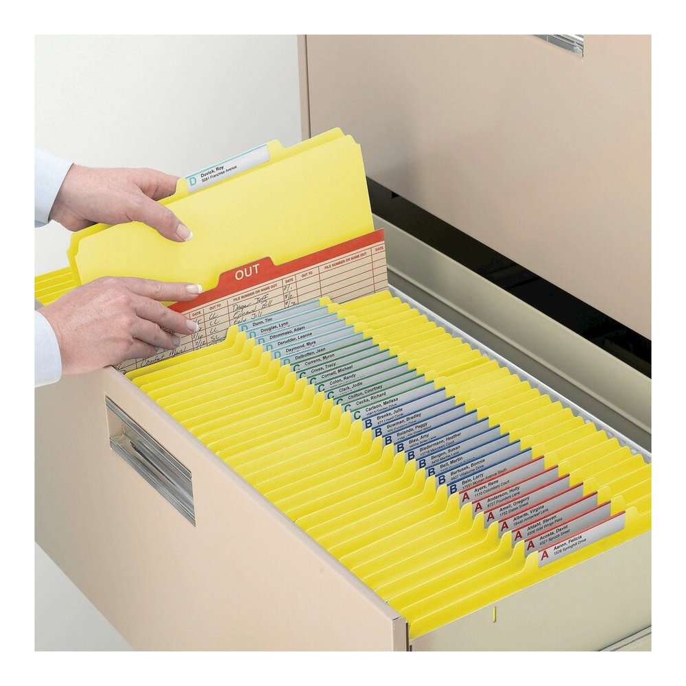 Smead Colored 2/5 Tab Cut Letter Recycled Classification Folder - 8 1/2" x 11" - 2" Expansion - 2 x 2B Fastener - 2" for Folder - Top Tab Location - Right of Center Tab Position - 1 Divider - 14 pt. -. Picture 5