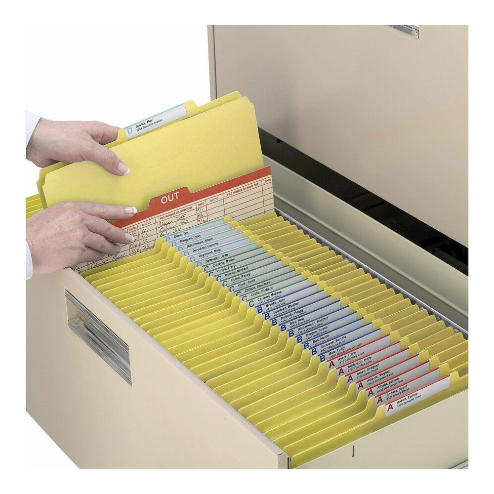 Smead SafeSHIELD 2/5 Tab Cut Letter Recycled Classification Folder - 8 1/2" x 11" - 2" Expansion - 2 x 2S Fastener - 2" for Folder - Top Tab Location - Right of Center Tab Position - 1 Divider - 25 pt. Picture 8