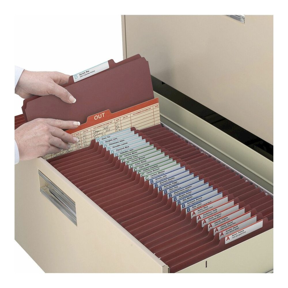 Smead SafeSHIELD 2/5 Tab Cut Letter Recycled Classification Folder - 8 1/2" x 11" - 2" Expansion - 2 x 2S Fastener - Folder - Top Tab Location - Right of Center Tab Position - 1 Divider - 25 pt. - Pre. Picture 6