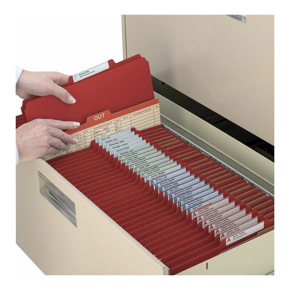 Smead SafeSHIELD 2/5 Tab Cut Letter Recycled Classification Folder - 8 1/2" x 11" - 2" Expansion - 2 x 2S Fastener - 2" for Folder - Top Tab Location - Right of Center Tab Position - 2 Divider - 25 pt. Picture 8