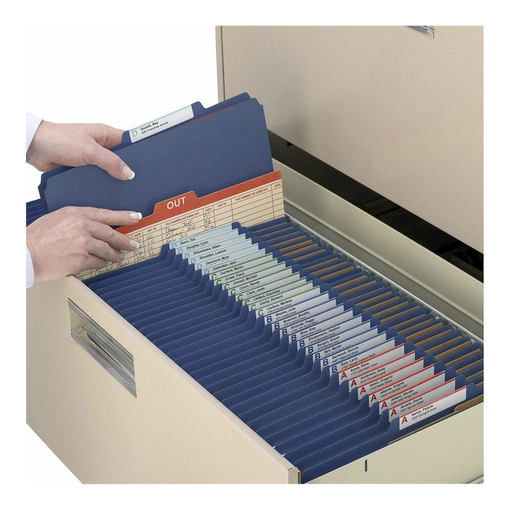 Smead SafeSHIELD 2/5 Tab Cut Letter Recycled Classification Folder - 8 1/2" x 11" - 2" Expansion - 2 x 2S Fastener - 2" for Folder - Top Tab Location - Right of Center Tab Position - 2 Divider - 25 pt. Picture 8
