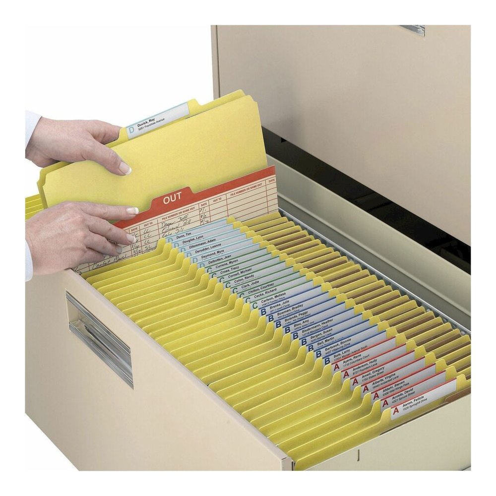 Smead SafeSHIELD 2/5 Tab Cut Letter Recycled Classification Folder - 8 1/2" x 11" - 2" Expansion - 2 x 2S Fastener - 2" for Folder - Top Tab Location - Right of Center Tab Position - 2 Divider - 25 pt. Picture 8