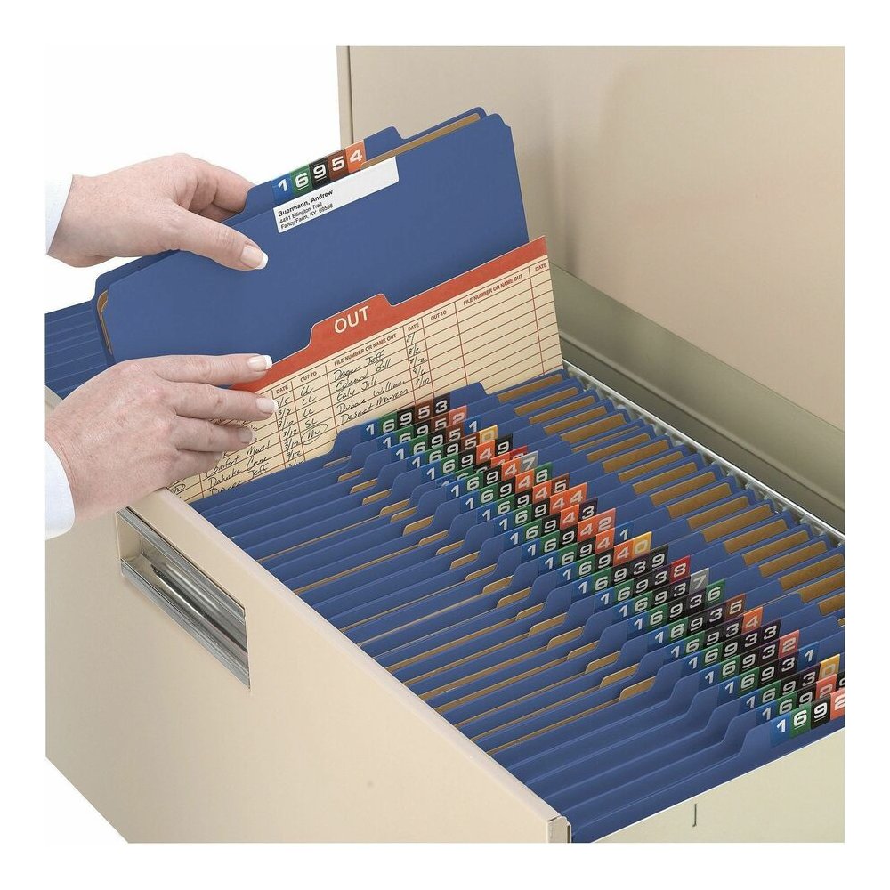 Smead SafeSHIELD 2/5 Tab Cut Letter Recycled Classification Folder - 8 1/2" x 11" - 3" Expansion - 2 x 2S Fastener - 2" for Folder - Top Tab Location - Right of Center Tab Position - 3 Divider - 25 pt. Picture 9