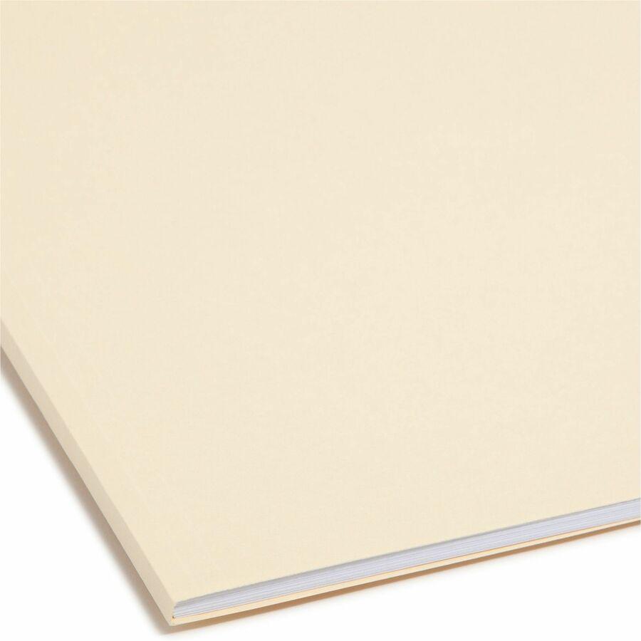 Smead 1/3 Tab Cut Letter Recycled Fastener Folder - 8 1/2" x 11" - 3/4" Expansion - 2 x 2K Fastener(s) - 2" Fastener Capacity for Folder - Top Tab Location - Assorted Position Tab Position - Manila - . Picture 2