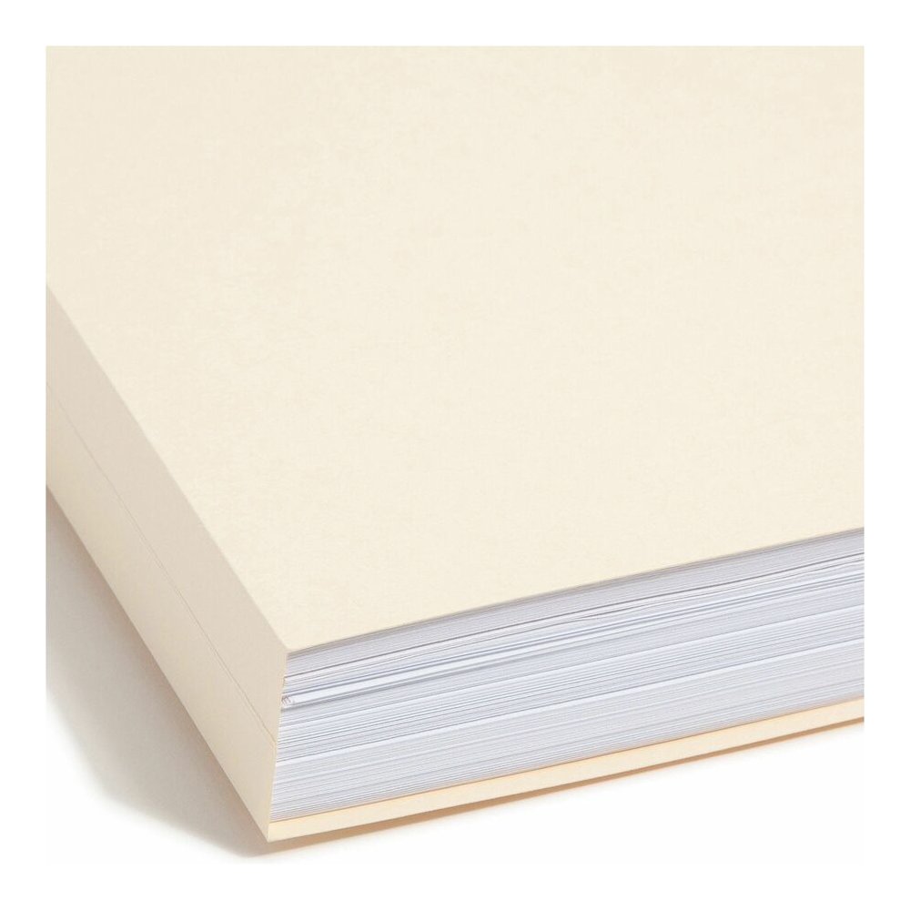 Smead 1/3 Tab Cut Letter Recycled Fastener Folder - 8 1/2" x 11" - 1 1/2" Expansion - 2 x 2B Fastener - 1 1/2" for Folder - Top Tab Location - Assorted Tab Position - 14 pt. - 2 Plys - Manila - Reinfo. Picture 6