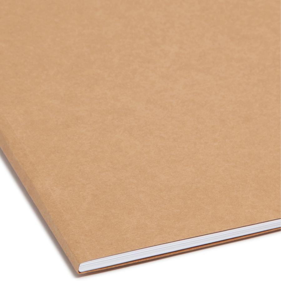 Smead Straight Tab Cut Letter Recycled Fastener Folder - 8 1/2" x 11" - 3/4" Expansion - 1 x 2K Fastener(s) - 2" Fastener Capacity for Folder - Top Tab Location - Assorted Position Tab Position - Kraf. Picture 2