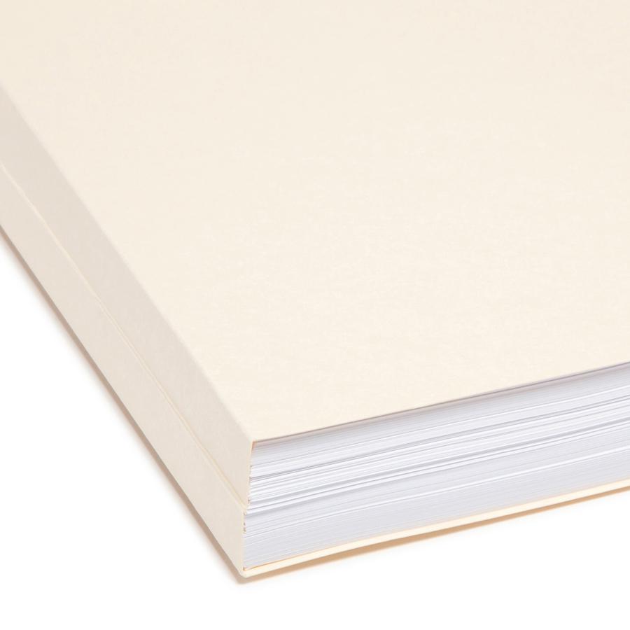 Smead 1/3 Tab Cut Legal Recycled Expanding File - 8 1/2" x 14" - 1 1/2" Expansion - Top Tab Location - Assorted Position Tab Position - Manila - Manila - 10% Recycled - 50 / Box. Picture 2