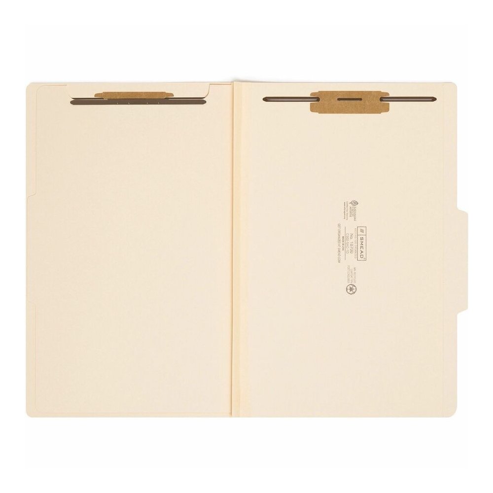 Smead 2/5 Tab Cut Legal Recycled Classification Folder - 8 1/2" x 14" - 2" Expansion - 2 x 2B Fastener - 2" for Folder - Top Tab Location - Right of Center Tab Position - 1 Divider - 18 pt. - 2 Plys -. Picture 4