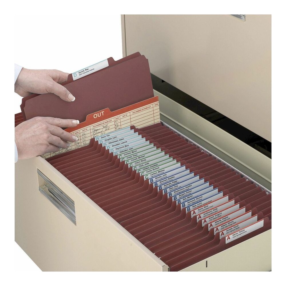 Smead SafeSHIELD 2/5 Tab Cut Legal Recycled Classification Folder - 8 1/2" x 14" - 2" Expansion - 2 x 2S Fastener - 2" for Folder - Top Tab Location - Right of Center Tab Position - 1 Divider - 25 pt.. Picture 7