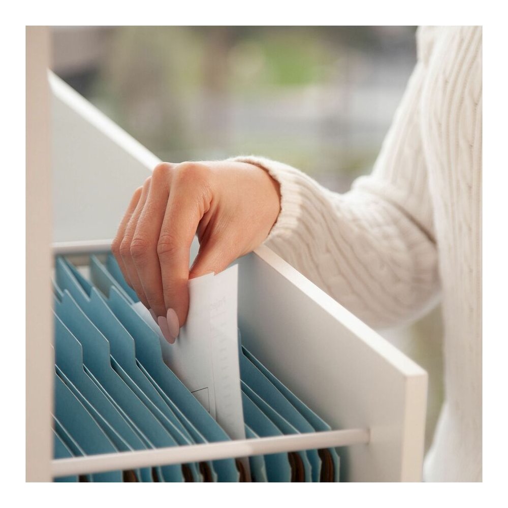 Smead SafeSHIELD 2/5 Tab Cut Legal Recycled Classification Folder - 8 1/2" x 14" - 2" Expansion - 2 x 2S Fastener - 2" for Folder - Top Tab Location - Right of Center Tab Position - 2 Divider - 25 pt.. Picture 2