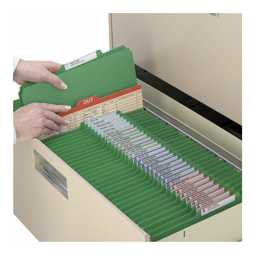 Smead SafeSHIELD 2/5 Tab Cut Legal Yes Classification Folder - 8 1/2" x 14" - 2" Expansion - 2 x 2S Fastener - 2" for Folder - Top Tab Location - Right of Center Tab Position - 2 Divider - 25 pt. - Pr. Picture 4