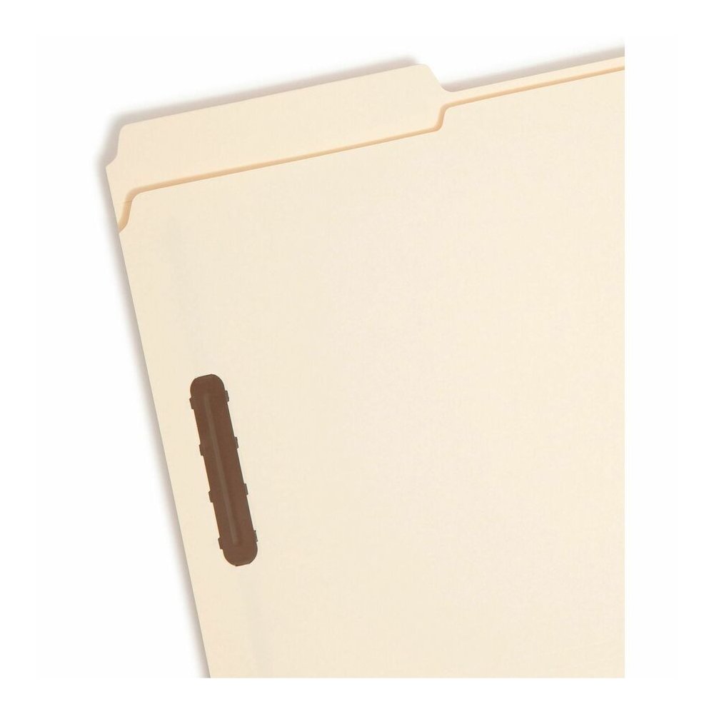 Smead 1/3 Tab Cut Legal Recycled Fastener Folder - 8 1/2" x 14" - 3/4" Expansion - 2 x 2K Fastener - 2" for Folder - Top Tab Location - Assorted Tab Position - 11 pt. - 2 Plys - Manila - Reinforced Ta. Picture 6