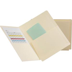 Smead Straight Tab Cut Letter Recycled File Pocket - 8 1/2" x 11" - 2 Pocket(s) - Manila - 10% Recycled - 25 / Box. Picture 2