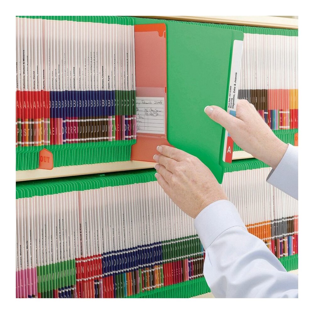 Smead Colored Straight Tab Cut Letter Recycled End Tab File Folder - 8 1/2" x 11" - 3/4" Expansion - 11 pt. - 2 Plys - Green - Heavy Duty, Reinforced Tab - 10% Recycled - 100 / Box. Picture 5