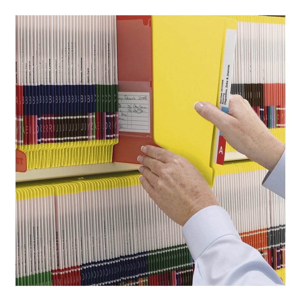 Smead Colored Straight Tab Cut Letter Recycled Fastener Folder - 8 1/2" x 11" - 3/4" Expansion - 2 x 2B Fastener - 2" for Folder - End Tab Location - 11 pt. - 2 Plys - Yellow - Heavyweight - 10% Recyc. Picture 5