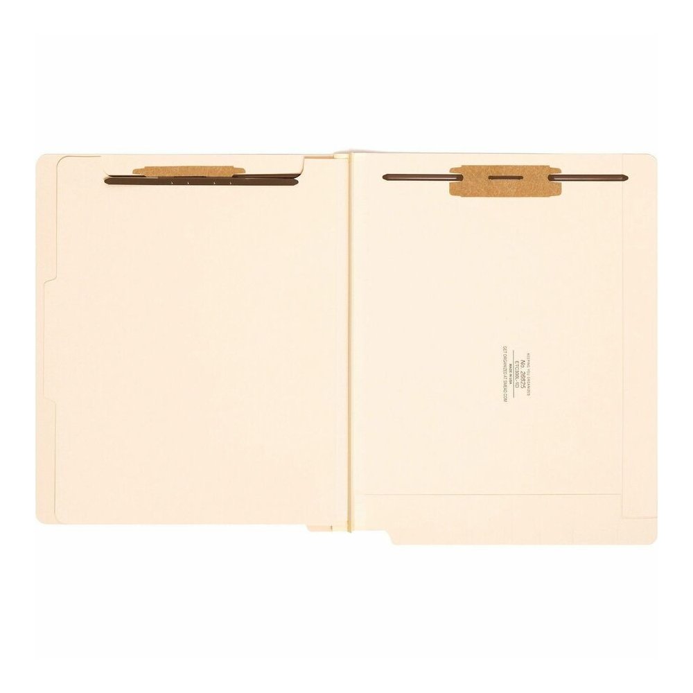 Smead Straight Tab Cut Letter Recycled Classification Folder - 8 1/2" x 11" - 2" Expansion - 2 x 2B Fastener - 2" for Folder - End Tab Location - 1 Divider - 18 pt. - 2 Plys - Pressboard - Manila - Lo. Picture 4