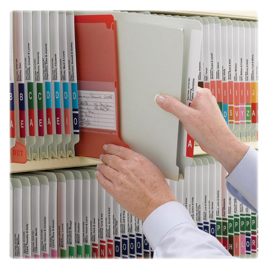Smead Letter Recycled Fastener Folder - 8 1/2" x 11" - 3" Expansion - 2 x 2S Fastener(s) - 2" Fastener Capacity for Folder - End Tab Location - Pressboard - Gray, Green - 100% Recycled - 25 / Box. Picture 7
