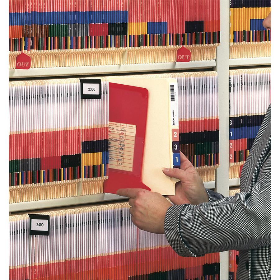 Smead End Tab Out Guides - Printed Bottom Tab(s) - Message - OUT - Letter - Yellow Poly Tab(s) - 25 / Box. Picture 2