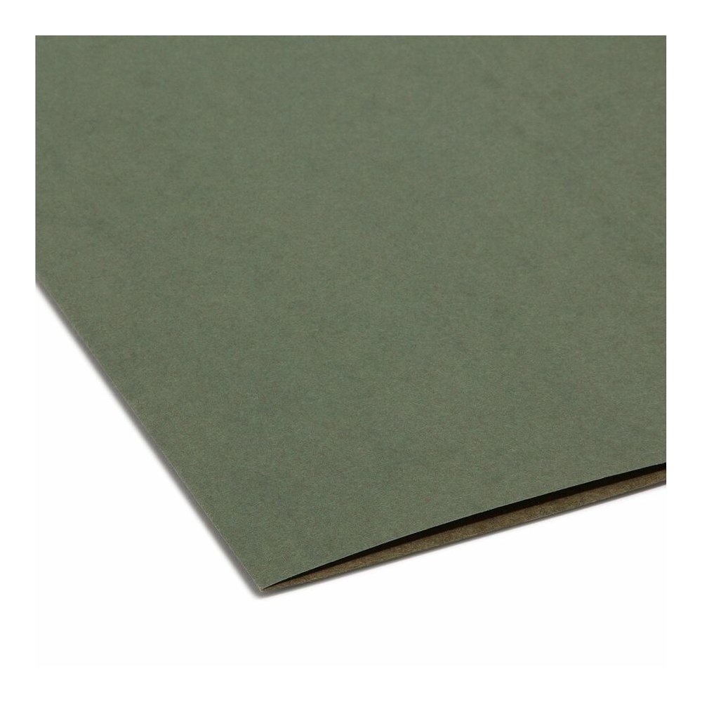 Smead Letter Recycled Hanging Folder - 8 1/2" x 11" - 2" Expansion - 11 pt. - Vinyl - Standard Green - 10% Recycled - 25 / Box. Picture 6