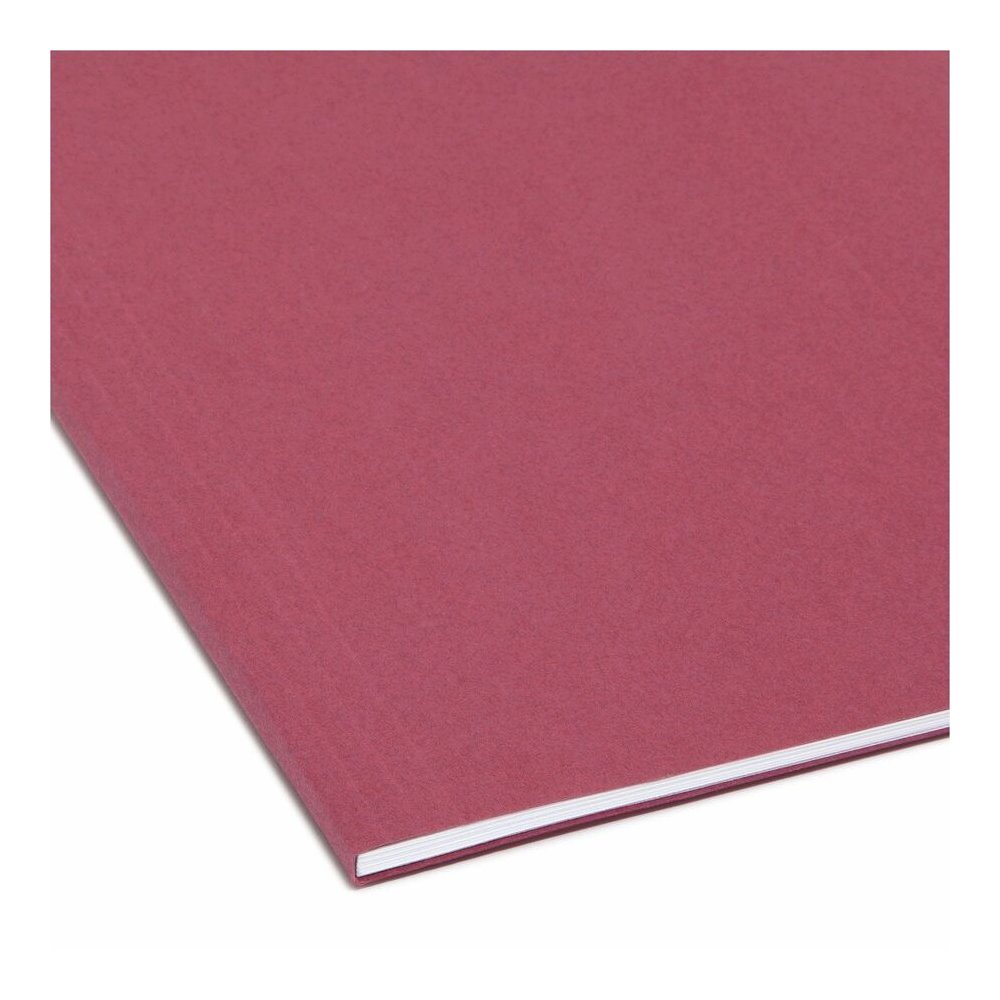 Smead Colored 1/5 Tab Cut Letter Recycled Hanging Folder - 8 1/2" x 11" - Top Tab Location - Assorted Tab Position - 11 pt. - Vinyl - Gray, Maroon, Navy, Purple, Teal - Repositionable Tab - 10% Recycl. Picture 6