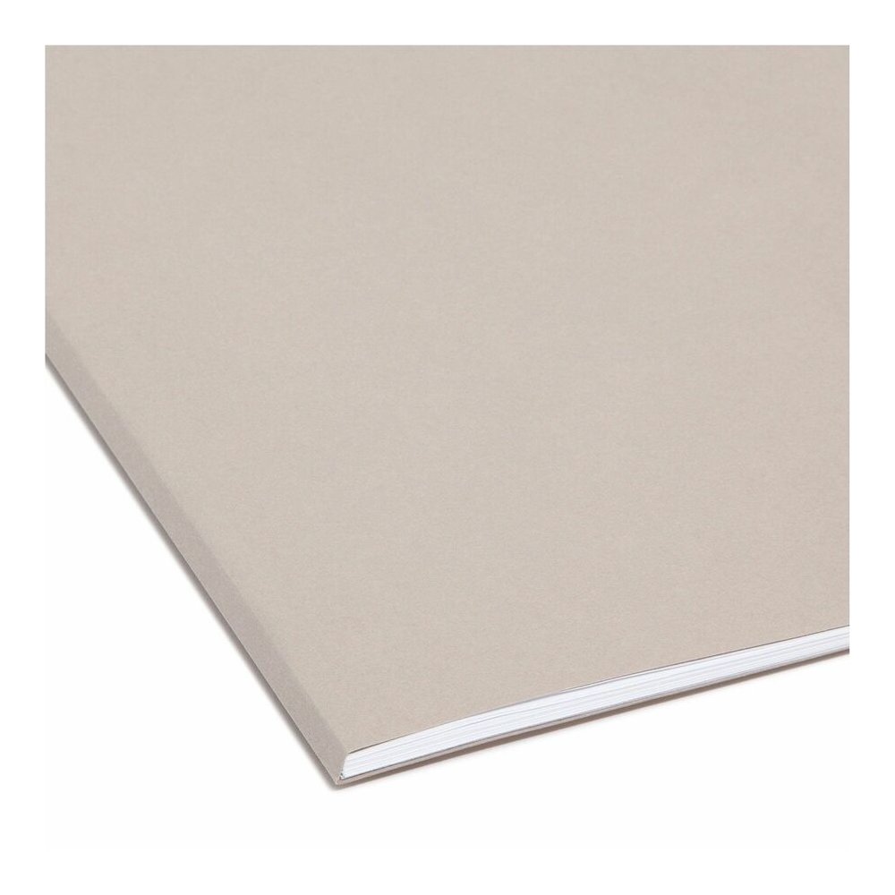 Smead Colored 1/5 Tab Cut Letter Recycled Hanging Folder - 8 1/2" x 11" - Top Tab Location - Assorted Tab Position - 11 pt. - Vinyl - Gray - 10% Recycled - 25 / Box. Picture 6