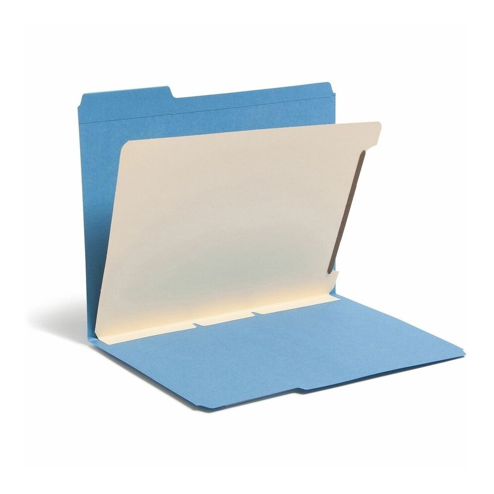 Smead Self-Adhesive Folder Dividers with Twin-Prong Fastener - For Letter 8 1/2" x 11" Sheet - Manila - 100 / Box. Picture 3