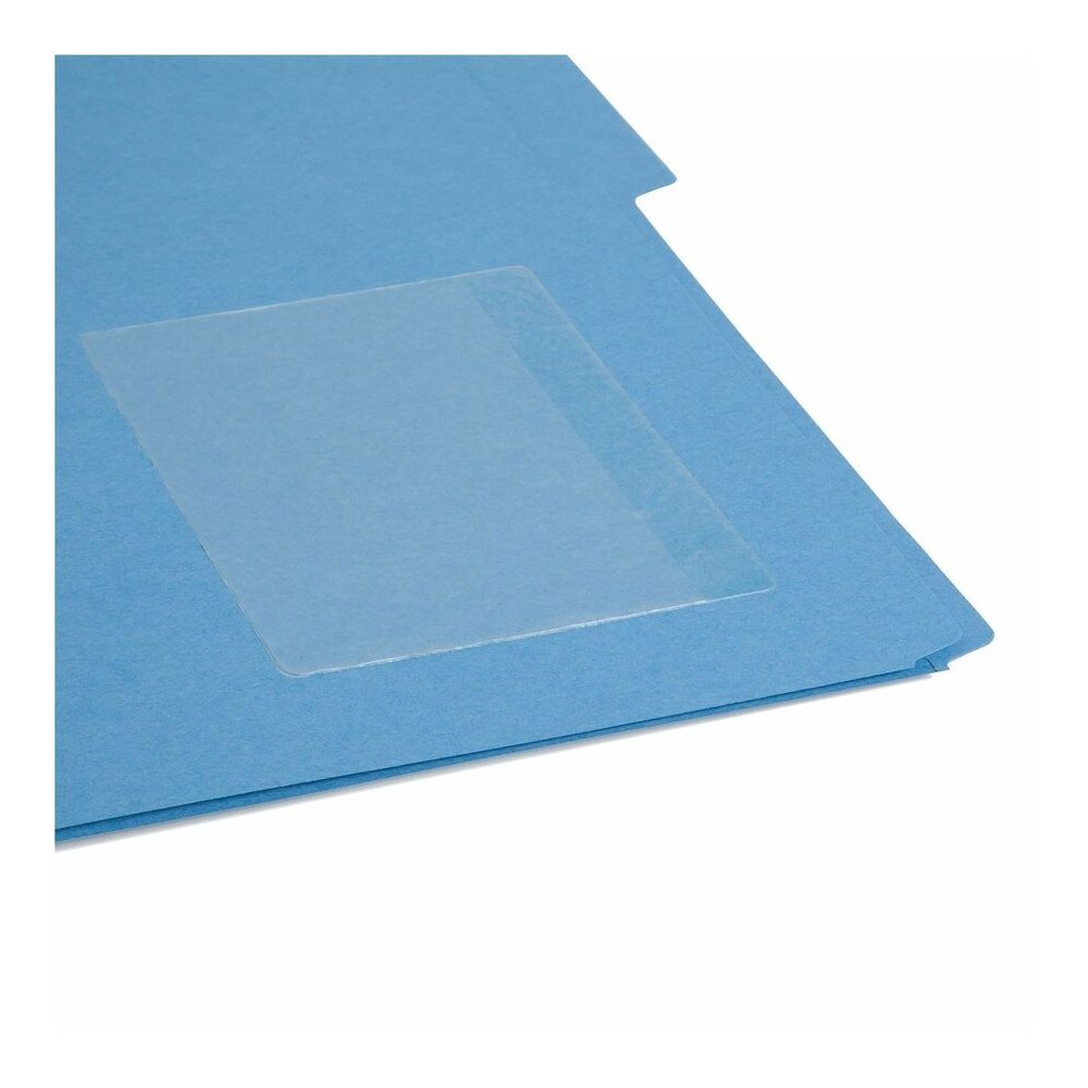 Smead Self-Adhesive Pockets - For 5 5/16" x 3 5/8" Sheet - Clear - Poly - 100 / Box. Picture 5