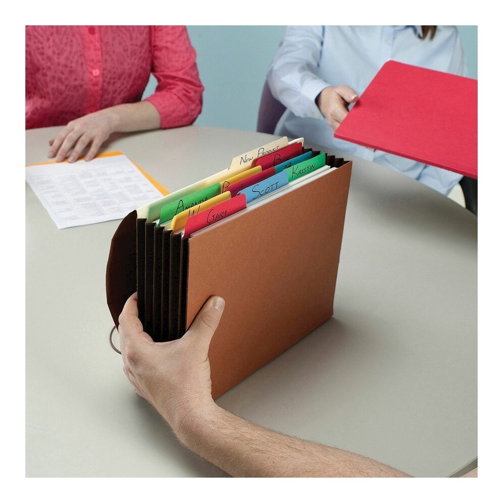 Smead Legal Recycled File Wallet - 8 1/2" x 14" - 5 1/4" Expansion - Top Tab Location - 11 pt. - Redrope - Elastic Closure, Flap, Reinforced Gusset, Tear Resistant - 30% Recycled - 1 Each. Picture 3