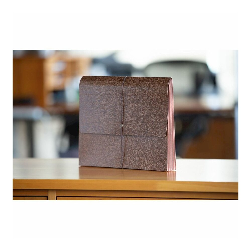 Smead Letter Recycled File Wallet - 8 1/2" x 11" - 3 1/2" Expansion - Redrope - Elastic Closure, Reinforced Gusset, Flap - 30% Recycled - 1 Each. Picture 8
